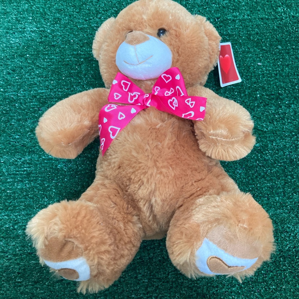 Brown Valentine’s Day teddy bear